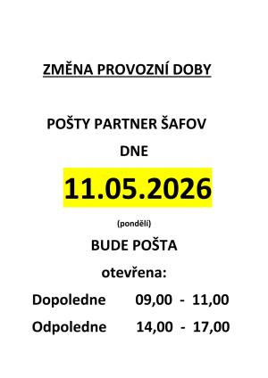 Pošta Šafov